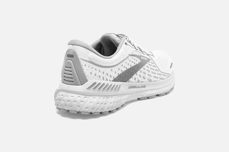 Brooks Adrenaline GTS 21 Road Running Shoes Womens White/Grey 561947-BYJ